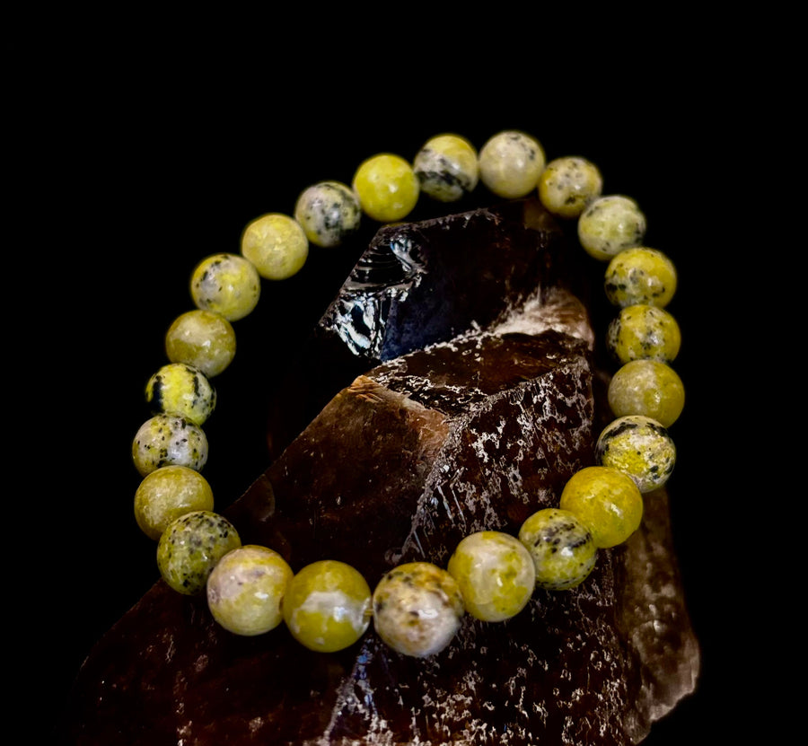 Yellow Turquoise Energy Bracelet – 8mm Natural Gemstone Bracelet (Medium Fit)