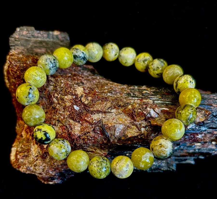Yellow Turquoise Energy Bracelet – 8mm Natural Gemstone Bracelet (Medium Fit)