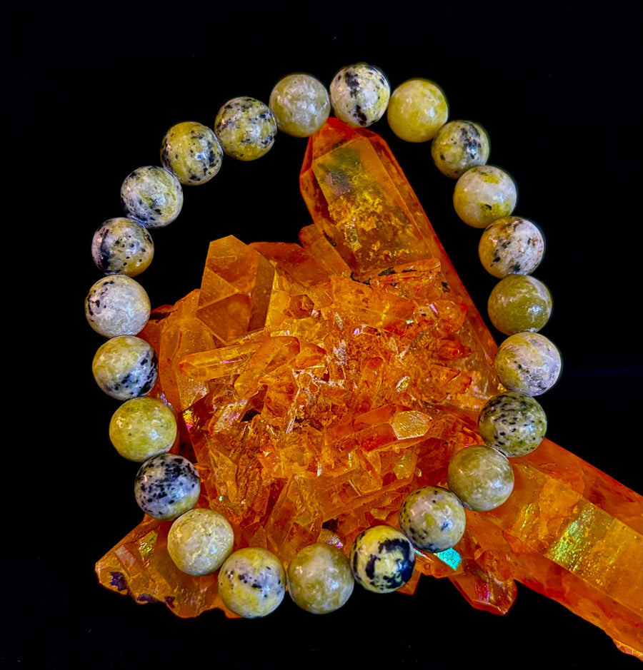 Yellow Turquoise Energy Bracelet – 8mm Natural Gemstone Bracelet (Medium Fit)