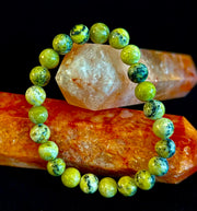 Yellow Turquoise Energy Bracelet – 8mm Natural Gemstone Bracelet (Medium Fit)