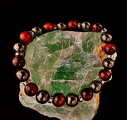 Tiger’s Eye & Hematite Energy Bracelet – Handmade in Puerto Vallarta | Natural Stone Bracelet for Large & XL Wrists