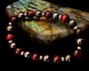 Tiger’s Eye & Hematite Energy Bracelet – Handmade in Puerto Vallarta | Natural Stone Bracelet for Large & XL Wrists
