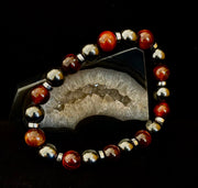 Tiger’s Eye & Hematite Energy Bracelet – Handmade in Puerto Vallarta | Natural Stone Bracelet for Large & XL Wrists