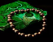 Passion & Strength Garnet Bracelet – Delicate Gemstone Bracelet with Copper Accents