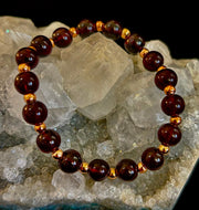 Passion & Strength Garnet Bracelet – Delicate Gemstone Bracelet with Copper Accents