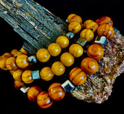 Coconut Palm Wood Bracelet – XL Fit | Handmade in Puerto Vallarta | Natural Wood Bead Bracelet