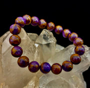 Purple Variscite Bracelet – 10mm Beaded Bracelet | Medium Fit | Spiritual Energy & Statement Jewelry