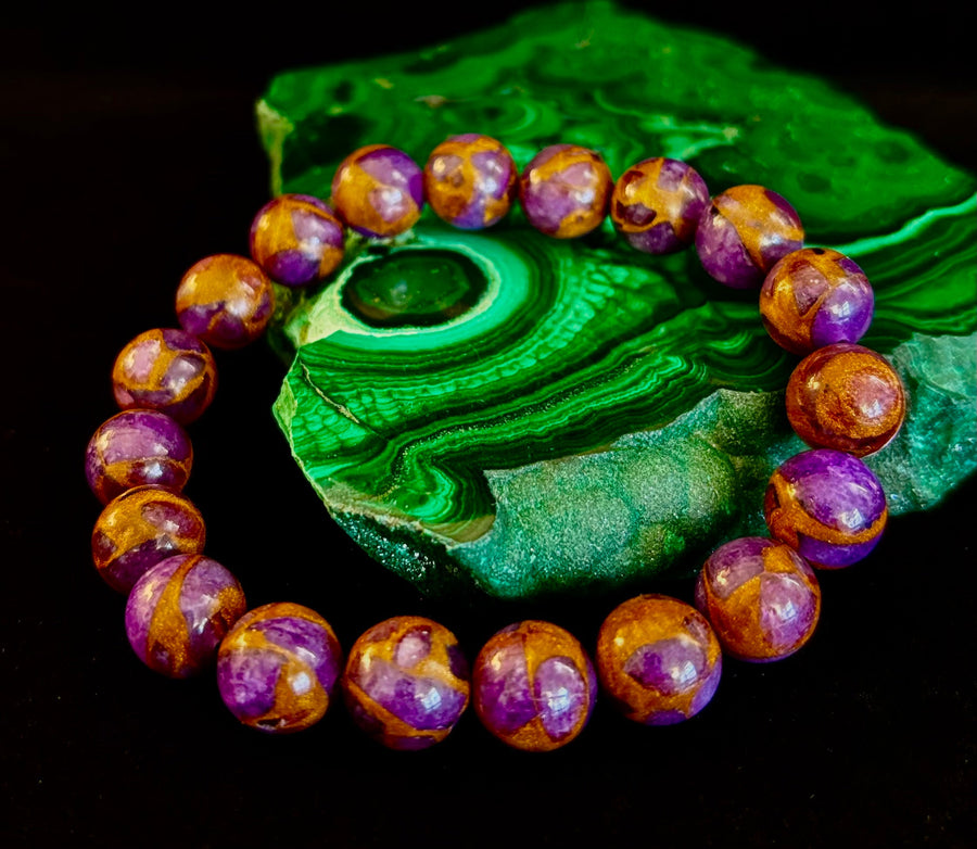 Purple Variscite Bracelet – 10mm Beaded Bracelet | Medium Fit | Spiritual Energy & Statement Jewelry