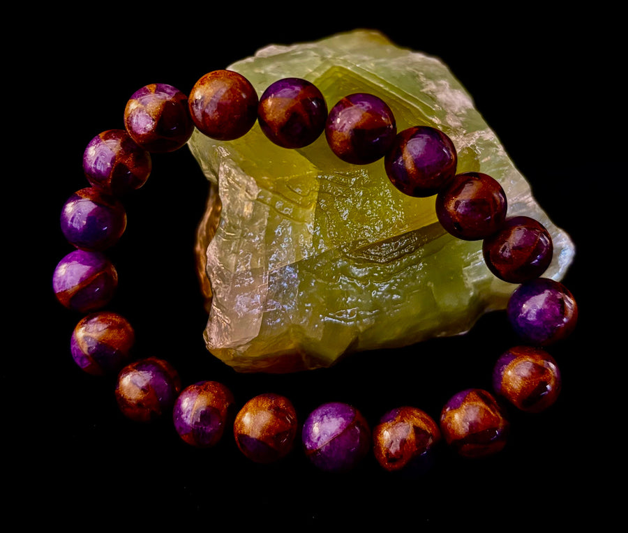 Purple Variscite Bracelet – 10mm Beaded Bracelet | Medium Fit | Spiritual Energy & Statement Jewelry