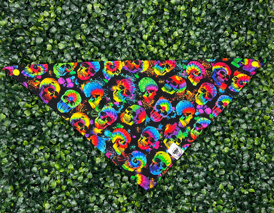 Tie Dye Skulls Bandana