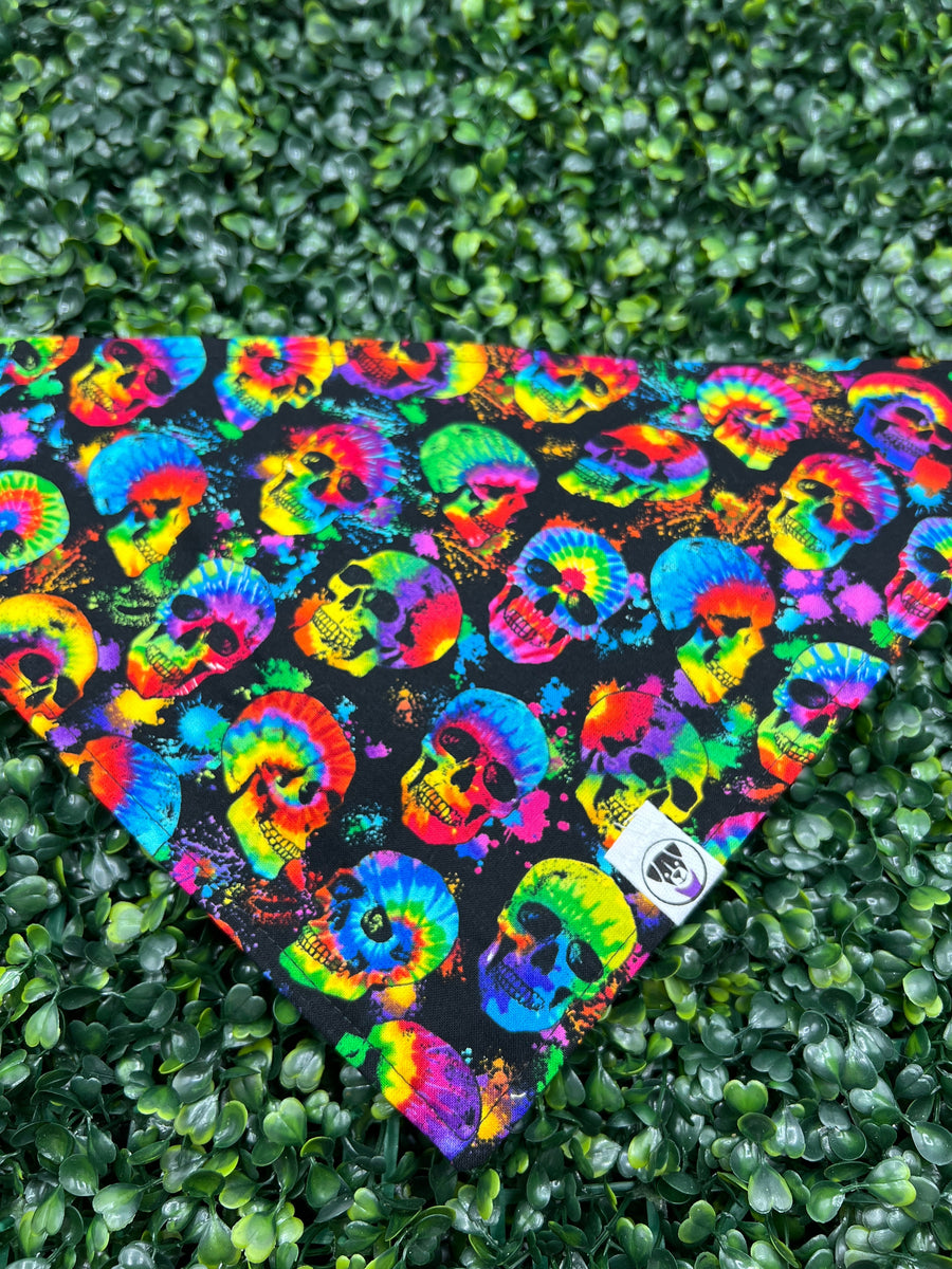 Tie Dye Skulls Bandana