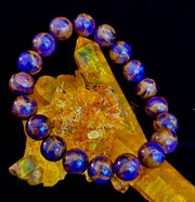 Purple Variscite Bracelet – 10mm Beaded Bracelet | Medium Fit | Spiritual Energy & Statement Jewelry