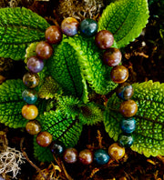 Ocean Jasper Bracelet – 8mm Natural Stone Beads | Medium Wrist Fit | Healing Crystal Jewelry for Joy & Balance