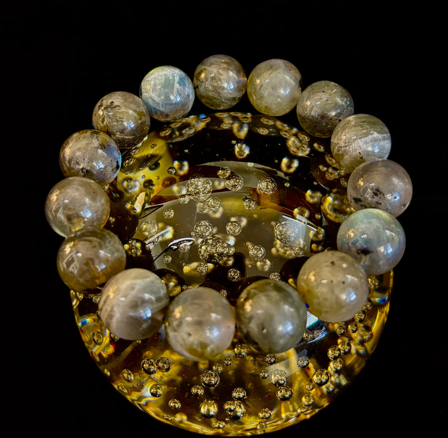 Moonlit Path: Silver Flash Labradorite Bracelet - Reiki Infused (3 Amazing Bead Sizes)