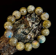 Moonlit Path: Silver Flash Labradorite Bracelet - Reiki Infused (3 Amazing Bead Sizes)