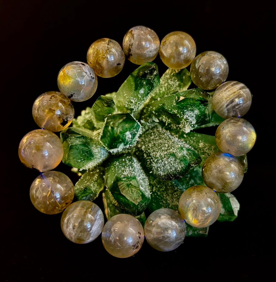 Moonlit Path: Silver Flash Labradorite Bracelet - Reiki Infused (3 Amazing Bead Sizes)