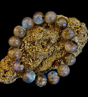 Moonlit Path: Silver Flash Labradorite Bracelet - Reiki Infused (3 Amazing Bead Sizes)