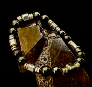 Midnight Shield Obsidian Bracelet – One of a Kind | Puerto Vallarta Artisan Piece