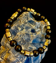 Midnight Shield Obsidian Bracelet – One of a Kind | Puerto Vallarta Artisan Piece