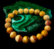 Matte Picture Jasper Power Bracelet – 10mm Grounding & Strength Stone Bracelet