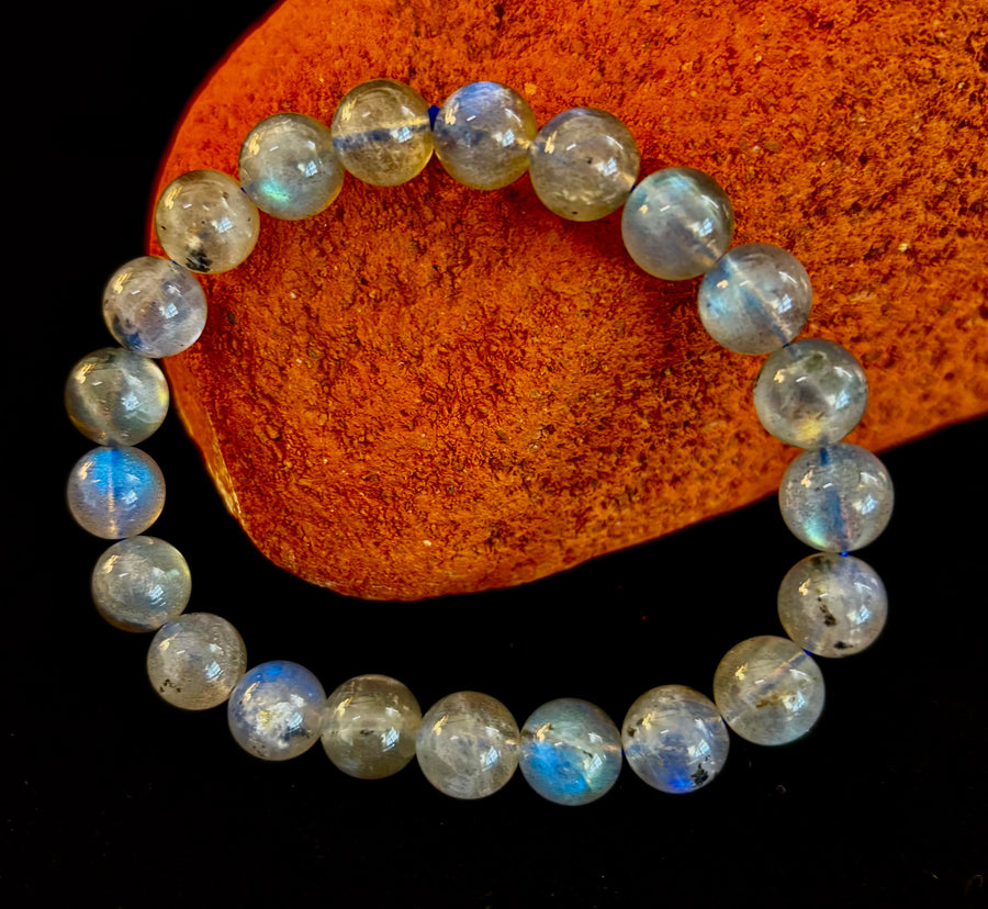 Moonlit Path: Silver Flash Labradorite Bracelet - Reiki Infused (3 Amazing Bead Sizes)