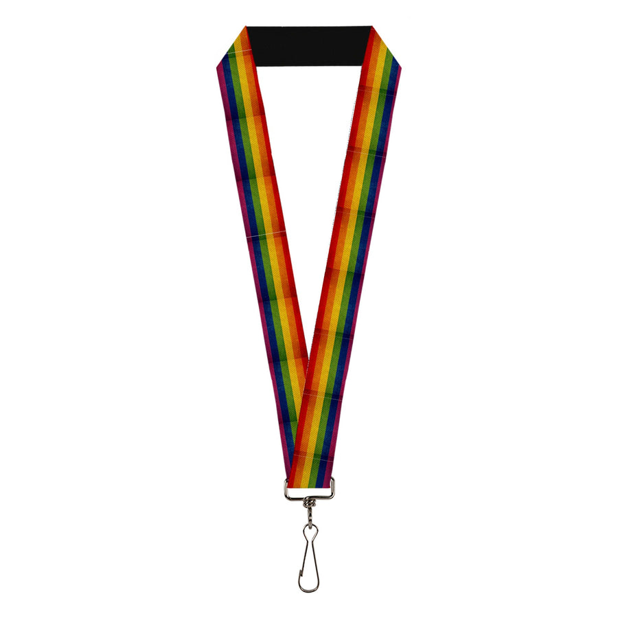 Lanyard - 1.0" - Flag Pride Distressed Rainbow