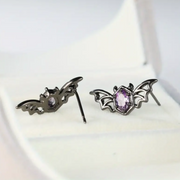 BAT STUD EARRINGS WITH SPLARKLING ZIRCON STONES