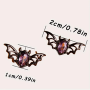 BAT STUD EARRINGS WITH SPLARKLING ZIRCON STONES