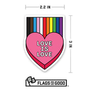 Love is Love Rainbow Heart Sticker