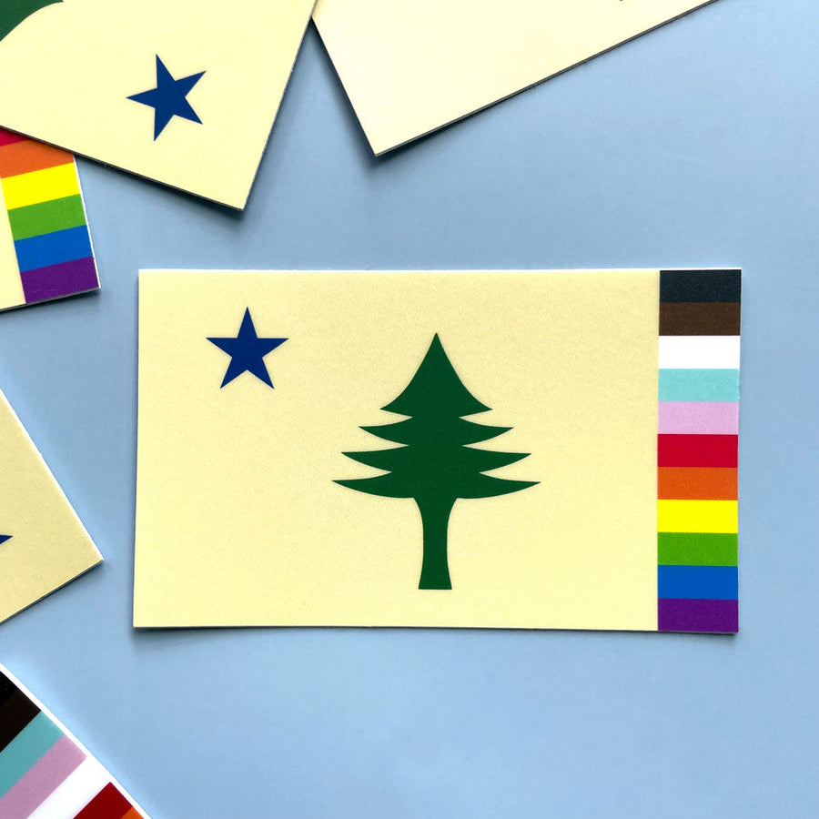 Maine 1901 Rainbow Flag Sticker