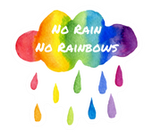 No Rain No Rainbows Sticker