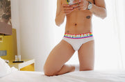 Sexy Comfortable Rainbow Black and White Boxer Men's Underwear