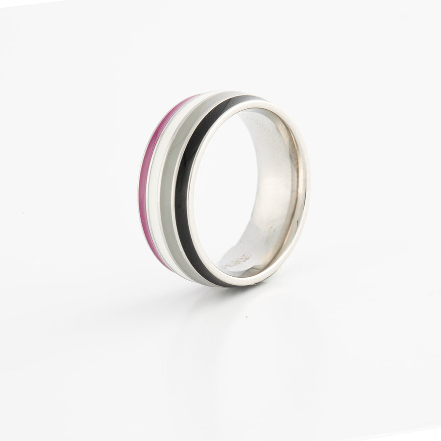 Asexual Pride Ring: A Stainless Steel Symbol of Unique Identity and Resilience