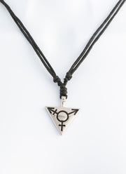 Trans Symbol Triangular Stainless Steel Pendant
