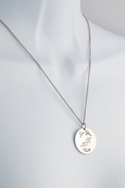 "Live Your Truth" with Estrogen Symbol Stainless Steel Pendant