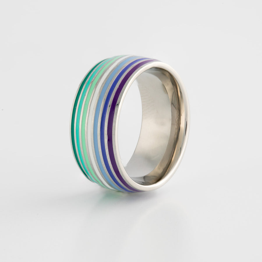 Two Rings Mlm MLM Pride Stainless Steel Ring – Outer Peace Gear