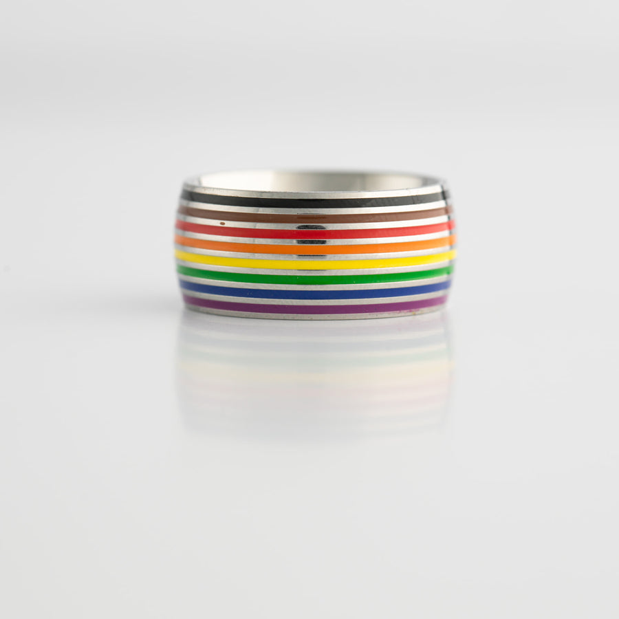 Inclusion "Philly"  Pride Stainless Steel Ring