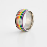 Inclusion "Philly"  Pride Stainless Steel Ring