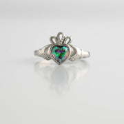 Rainbow Topaz Claddagh Ring: A Symbol of Queer Pride and Irish Tradition