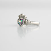 Rainbow Topaz Claddagh Ring: A Symbol of Queer Pride and Irish Tradition
