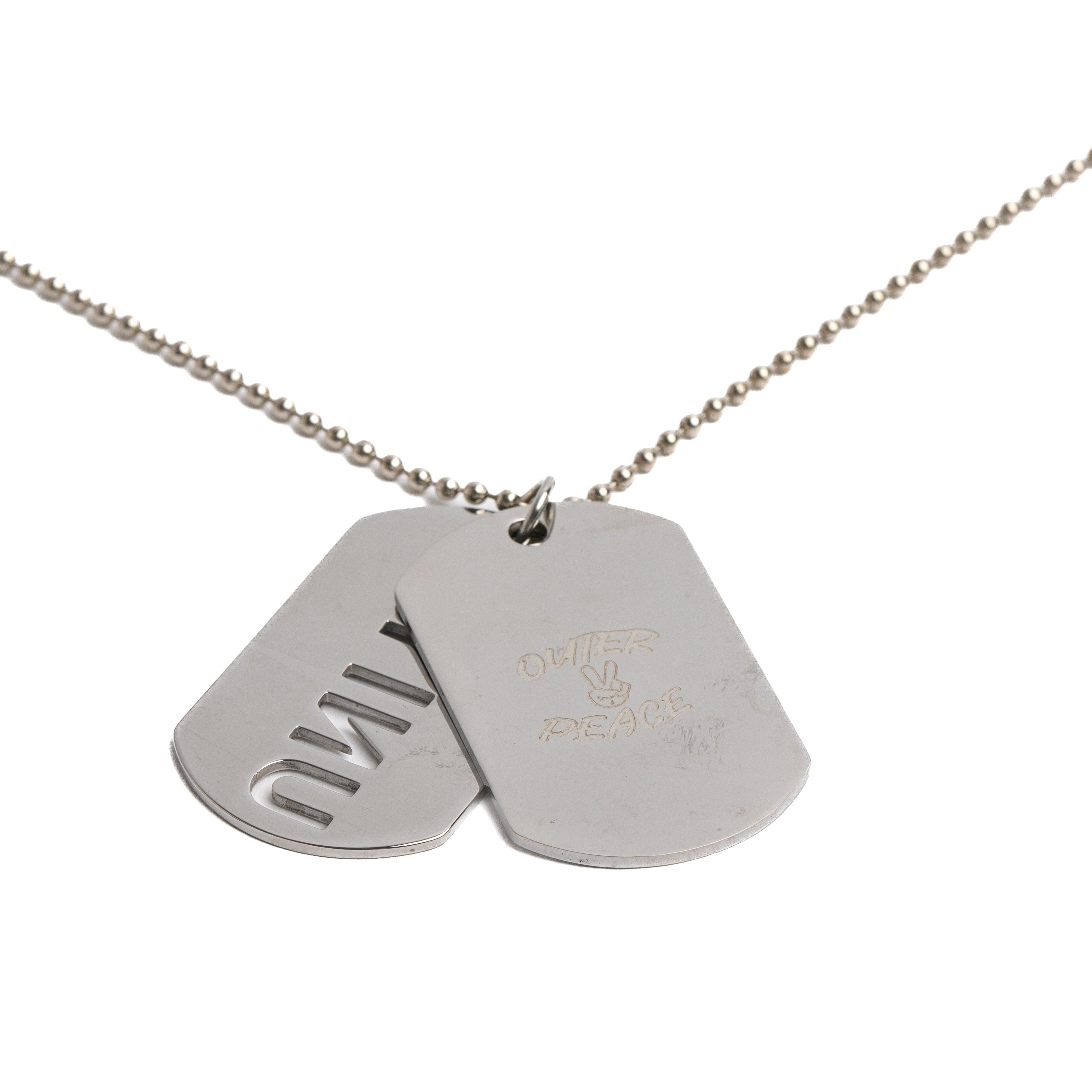 Unity Pride Dog Tag Necklace — Philadelphia Pride Flag, Stainless Steel, Adjustable Ball Chain