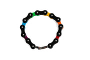 Rainbow LGBTQIA+ Pride Stainless Steel Bike Chain Bracelet