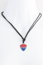 Bisexual Pride Stainless Steel Guitar Pick Necklace