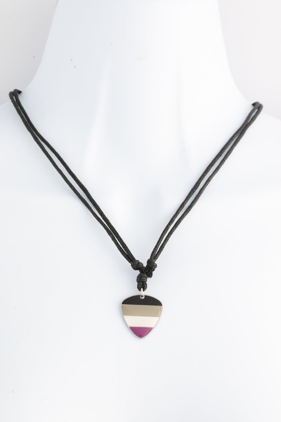 Asexual Pride Stainless Steel Guitar Pick Necklace