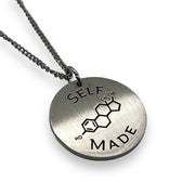 "Self Made" with Estrogen Symbol Stainless Steel Pendant