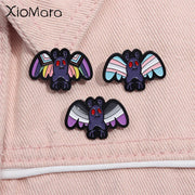 Rainbow Bat LGBTQ Enamel Pin Bisexual Gay Brooch Lapel Badge Jewelry Gift
