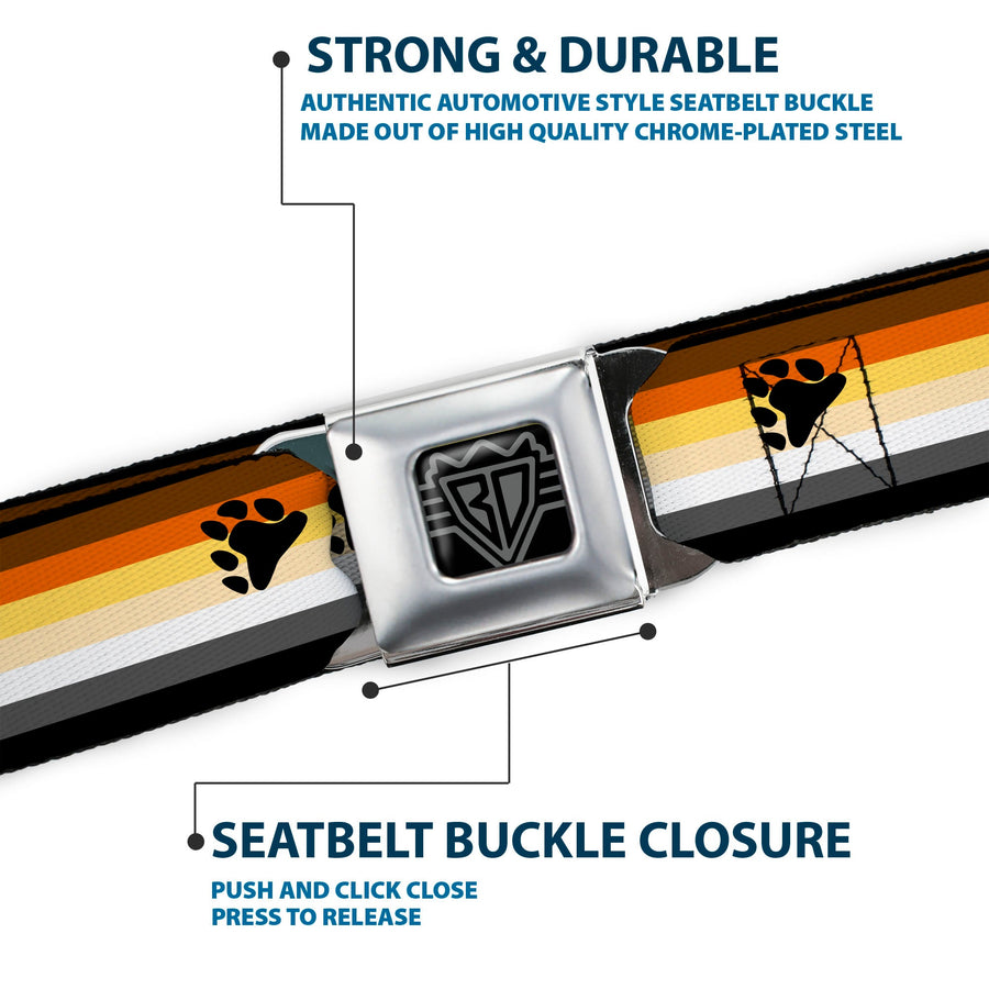 BD Seatbelt Belt -Bear Pride Flag Belt