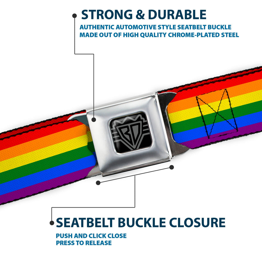Rainbow LGBTQ+ Pride Flag Seatbelt Belt