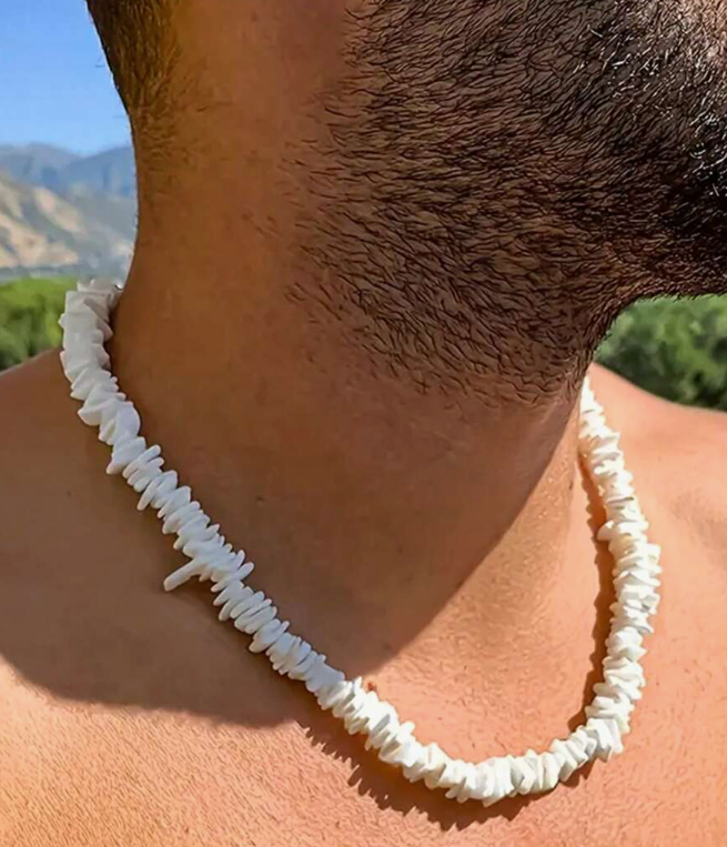 White Puka Shell Chakra Necklace – Zen-Inspired Natural Shell Jewelry