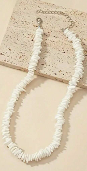 White Puka Shell Chakra Necklace – Zen-Inspired Natural Shell Jewelry